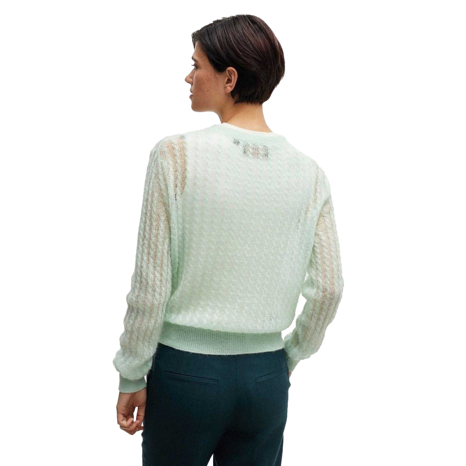 Turquoise - Back - Boss Womens-Ladies Familiana Fine Gauge Sweater Top