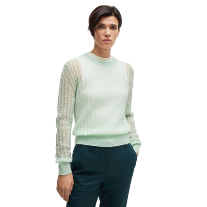 Turquoise - Side - Boss Womens-Ladies Familiana Fine Gauge Sweater Top