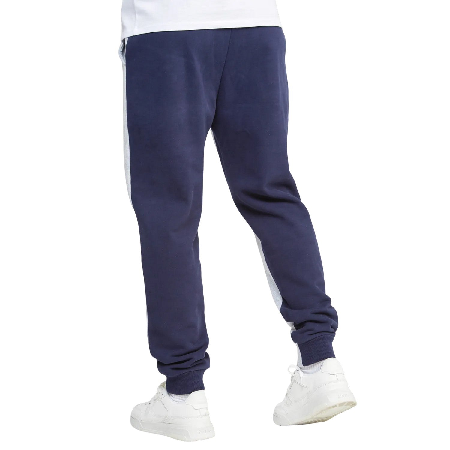 Grey - Back - SikSilk Unisex Adult Contrast Jogging Bottoms