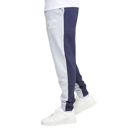 Grey - Side - SikSilk Unisex Adult Contrast Jogging Bottoms