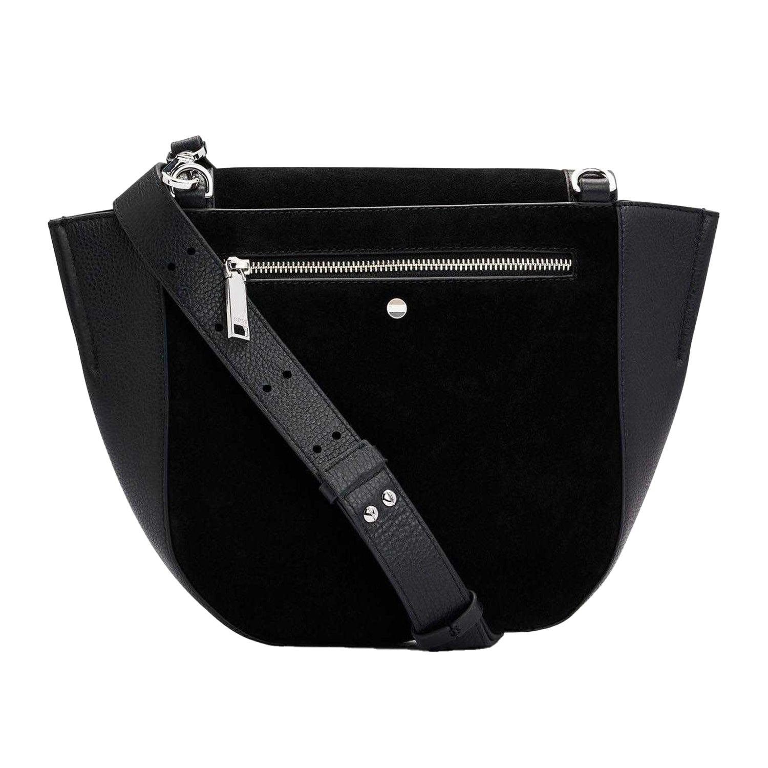 Black - Back - Boss Ivy Leather Handbag