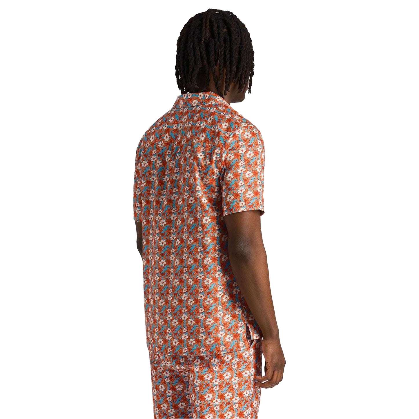 Orange - Back - Lyle & Scott Mens Floral Pattern Resort Shirt