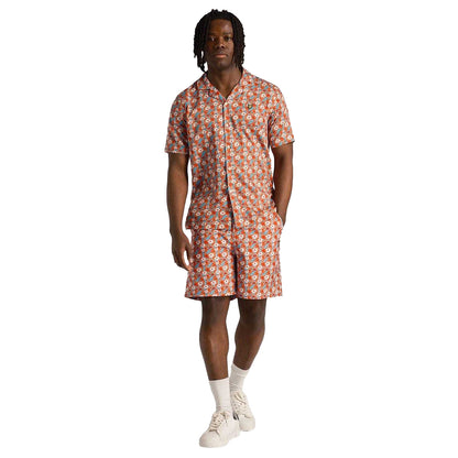 Orange - Side - Lyle & Scott Mens Floral Pattern Resort Shirt