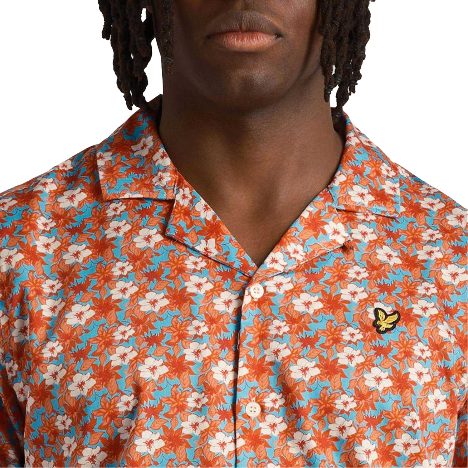 Orange - Lifestyle - Lyle & Scott Mens Floral Pattern Resort Shirt