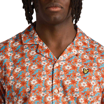 Orange - Lifestyle - Lyle & Scott Mens Floral Pattern Resort Shirt