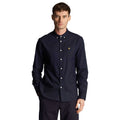 Navy - Side - Lyle & Scott Mens Lightweight Regular Shirt