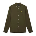 Olive - Front - Lyle & Scott Mens Lightweight Regular Shirt