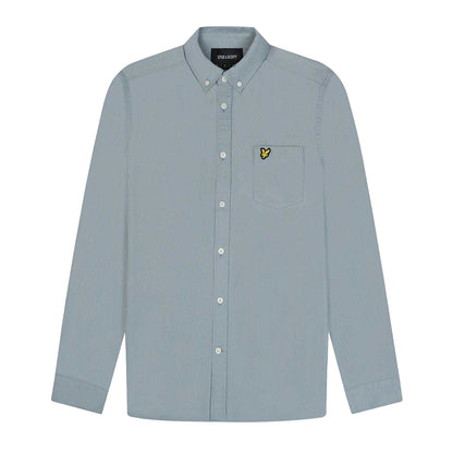 Blue - Front - Lyle & Scott Mens Lightweight Regular Shirt