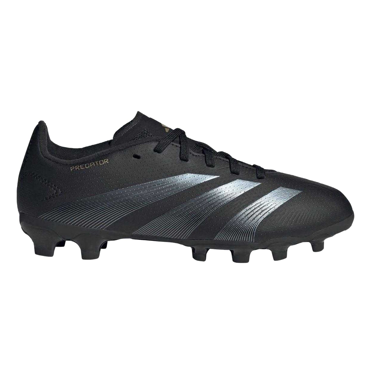 Black - Side - Adidas Childrens-Kids Predator Club Flexible Ground Football Boots