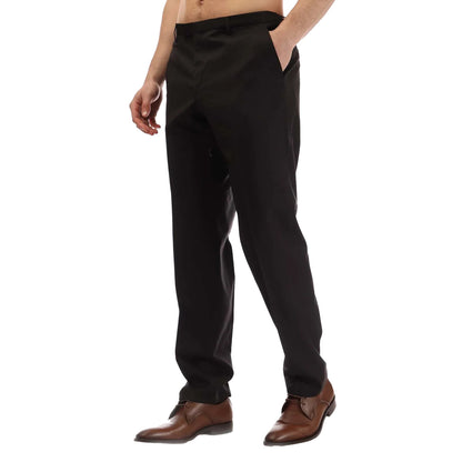 Black - Side - Hugo Boss Mens Lenon Trousers