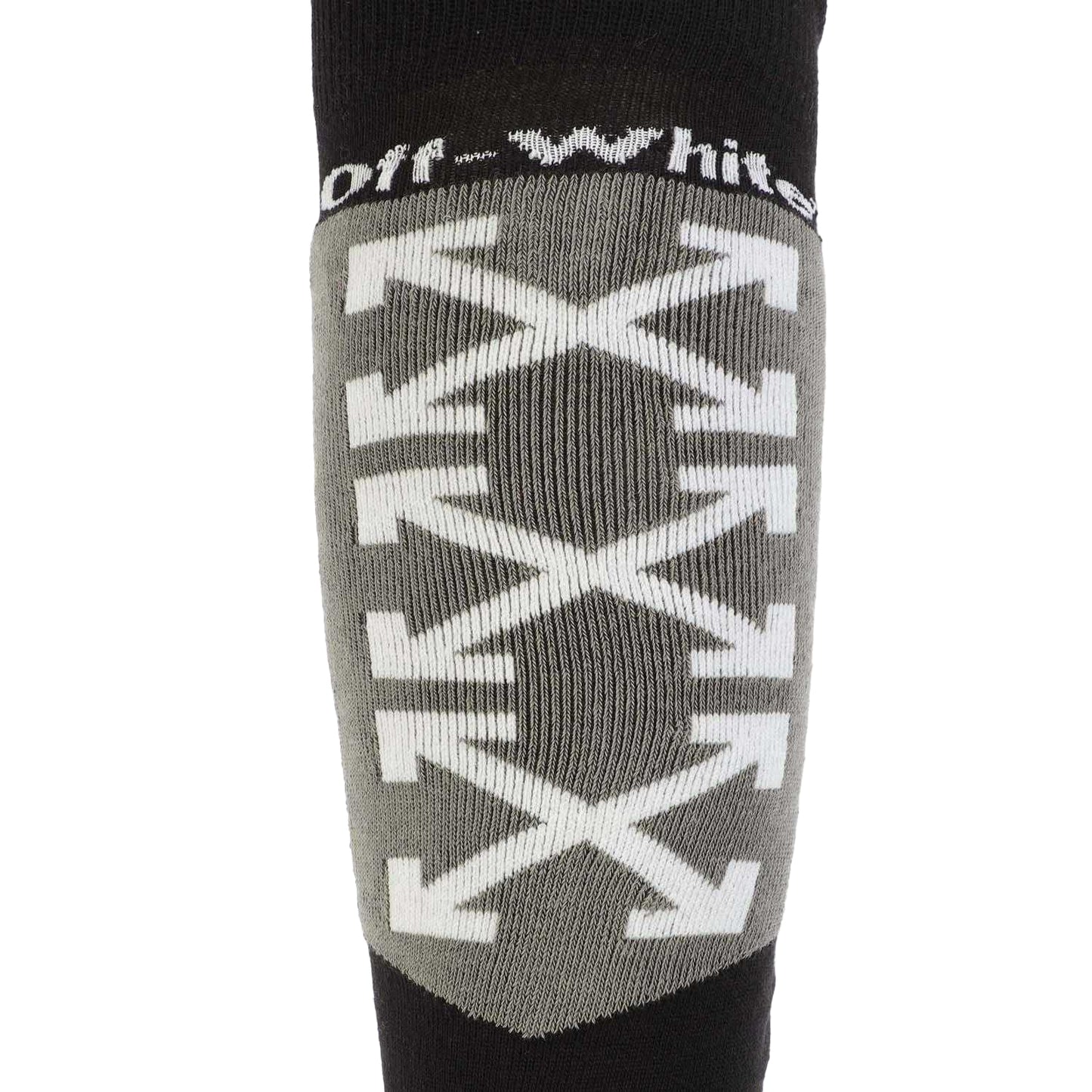 Grey-White - Back - Off White Mens Bounce Ski Socks