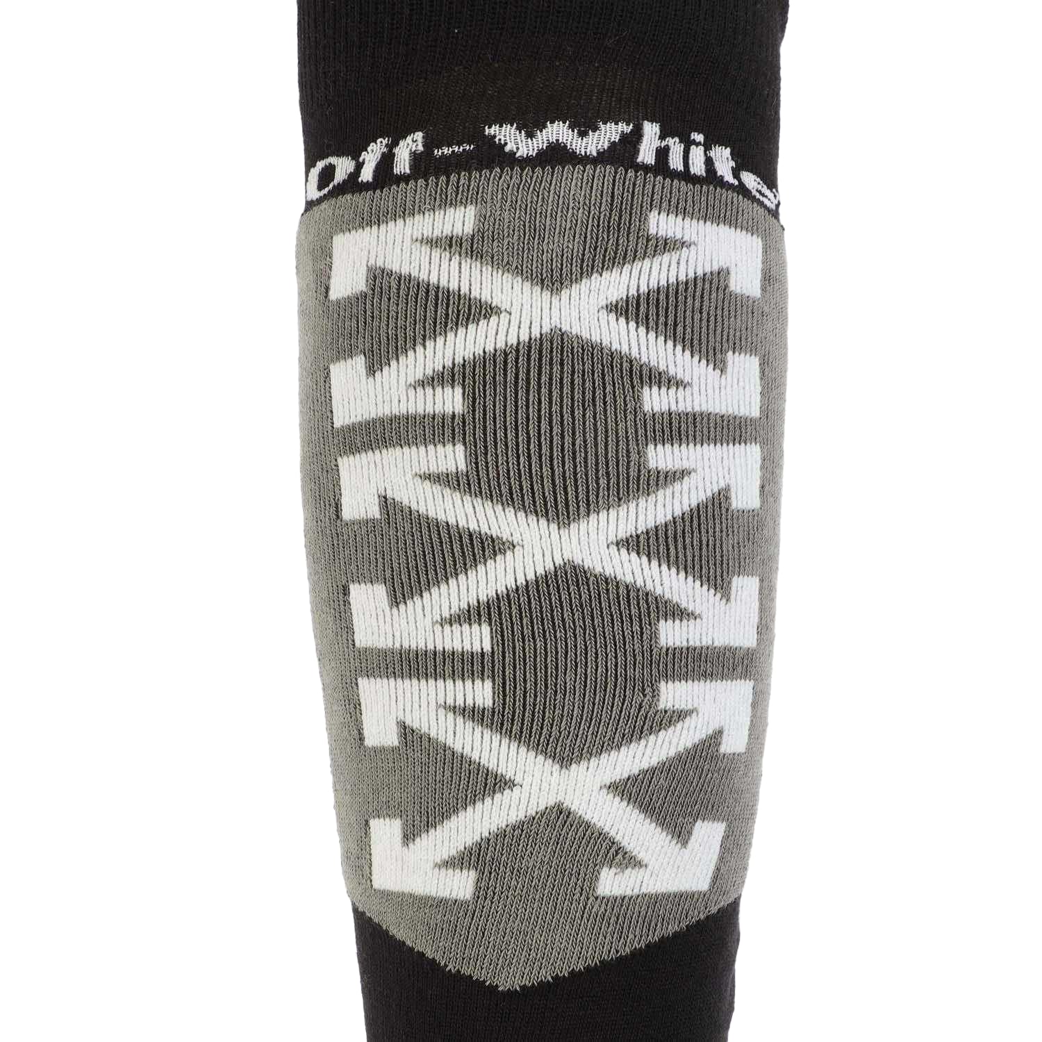 Grey-White - Back - Off White Mens Bounce Ski Socks
