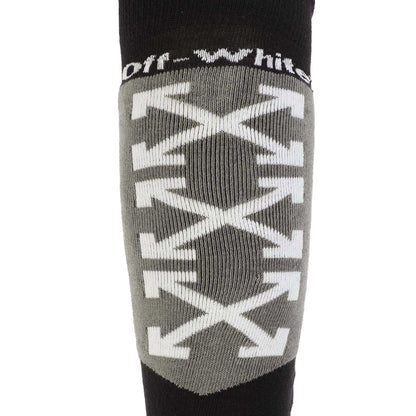 Grey-White - Back - Off White Mens Bounce Ski Socks