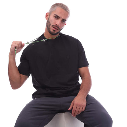 Black-Green - Side - Ambush Mens Stoppers Necklace T-Shirt