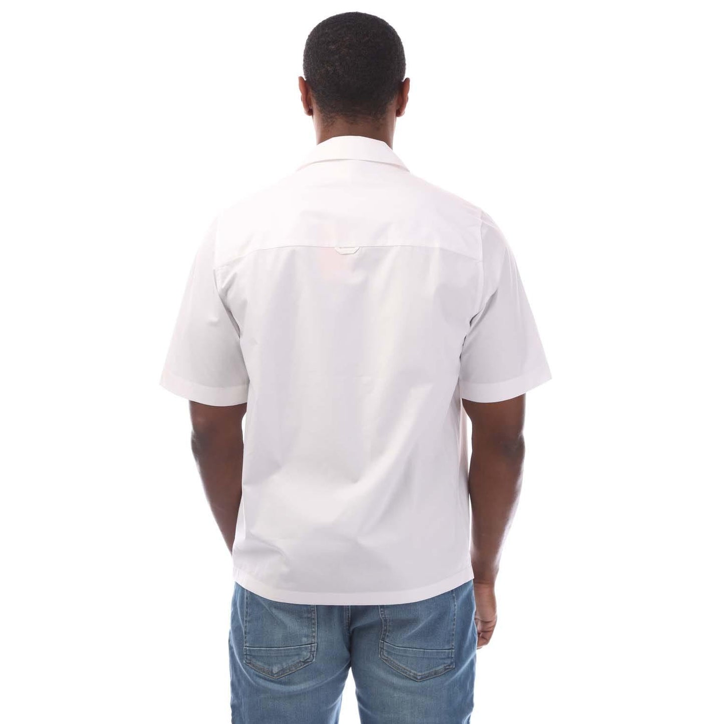 White - Back - Diesel Mens S-Mac-22 Bowling Shirt