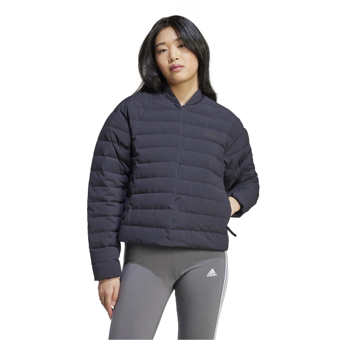 Black - Back - Adidas Womens-Ladies Helionic Light Padded Jacket