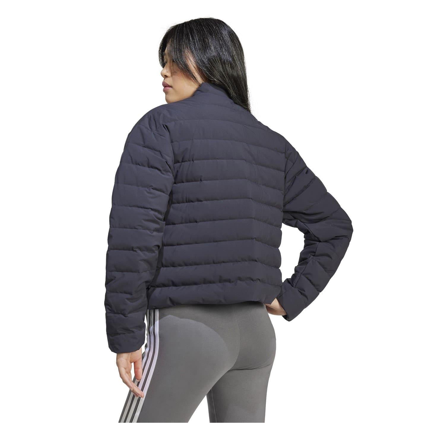 Black - Side - Adidas Womens-Ladies Helionic Light Padded Jacket