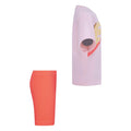 Pink - Side - Nike Childrens-Kids Lets Roll T-Shirt & Shorts Set