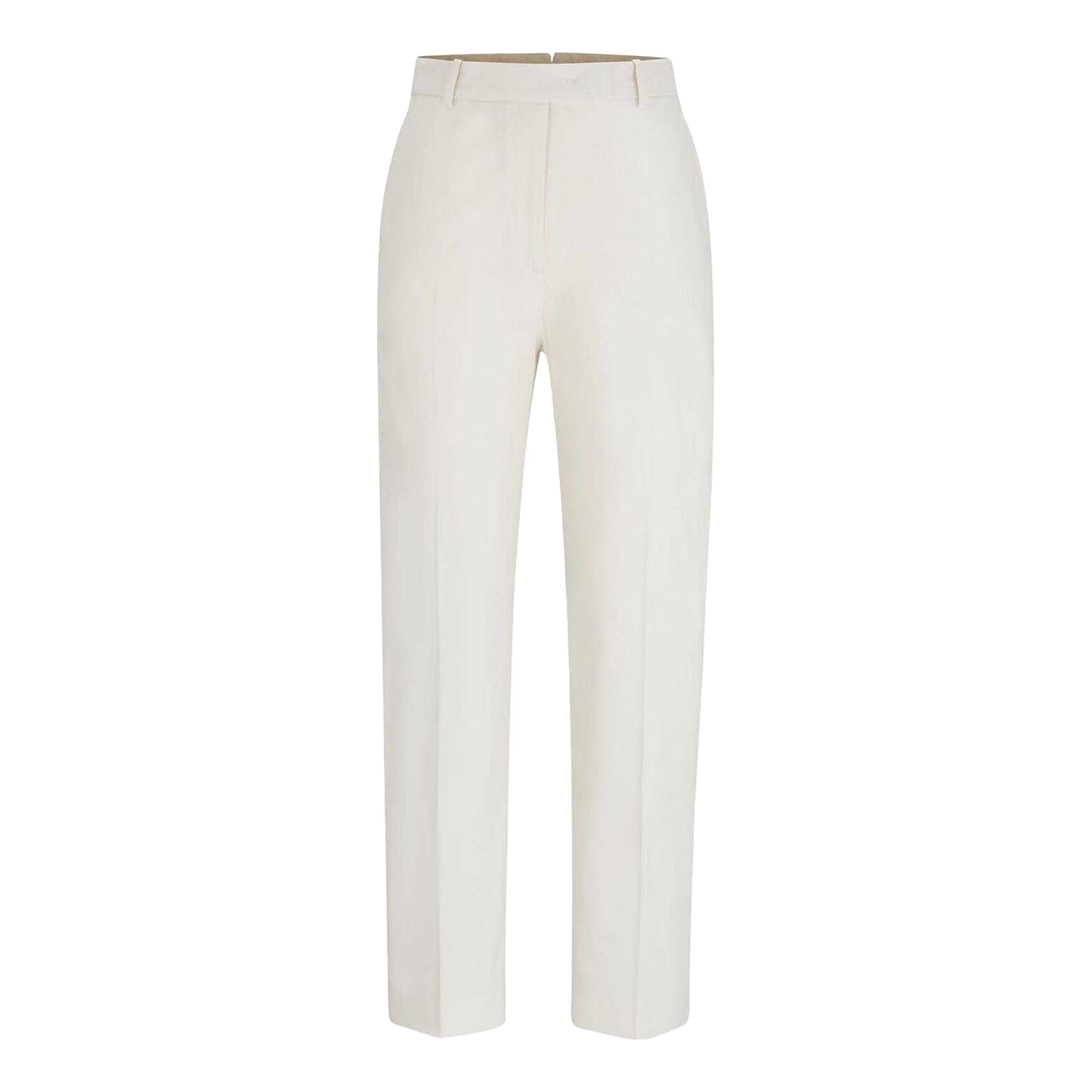 White - Front - Boss Womens-Ladies Takareni Regular Trousers