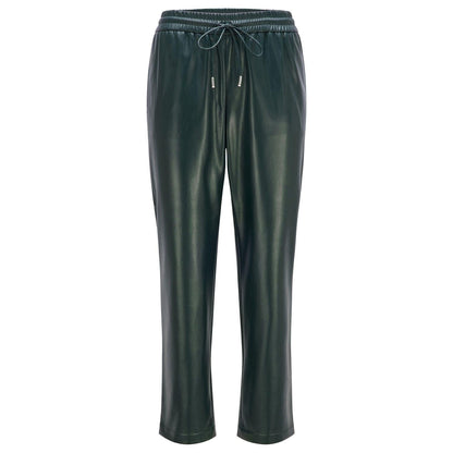 Green - Front - Boss Womens-Ladies Talilia Leather Trousers
