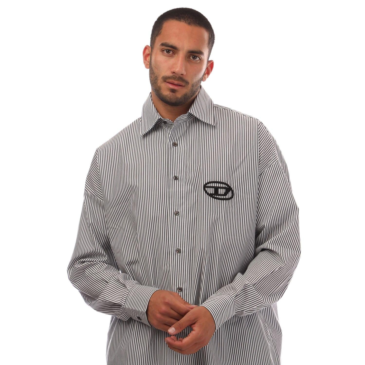 Black - Side - Diesel Mens S-Douber Shirt
