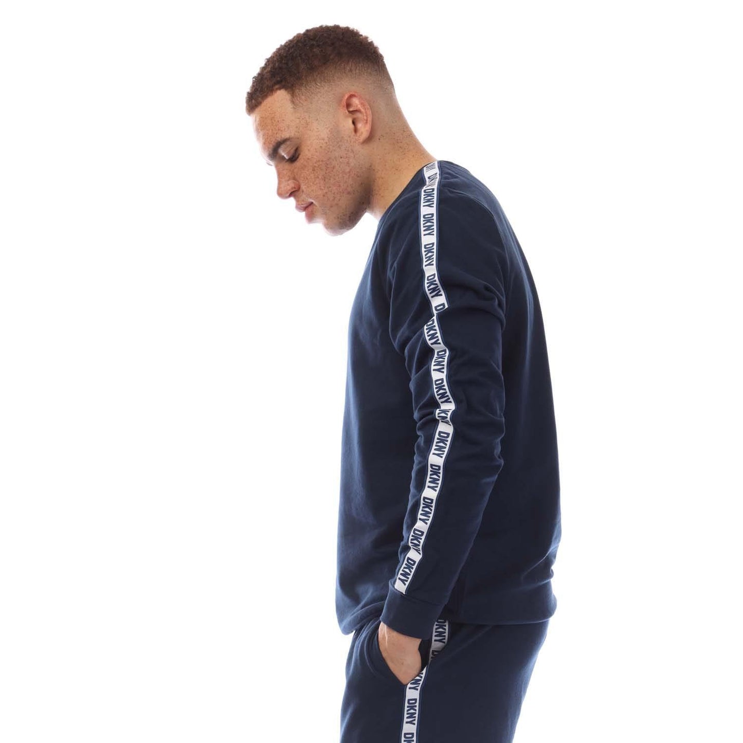Navy - Back - DKNY Mens Sea Dogs Long-Sleeved Top
