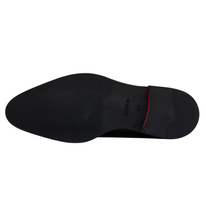 Black - Back - Hugo Mens Kerr Monk Cow Leather Shoes