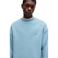 Blue - Side - Hugo Mens Ninnyo Crew Neck Sweatshirt