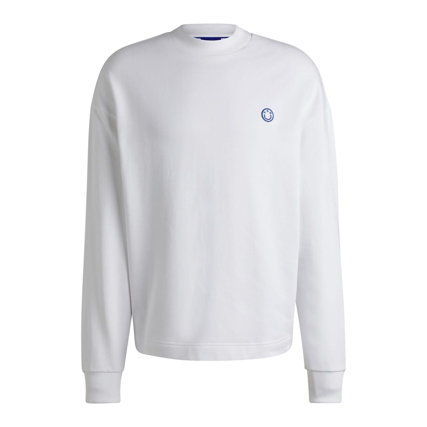 White - Front - Hugo Mens Ninnyo Crew Neck Sweatshirt