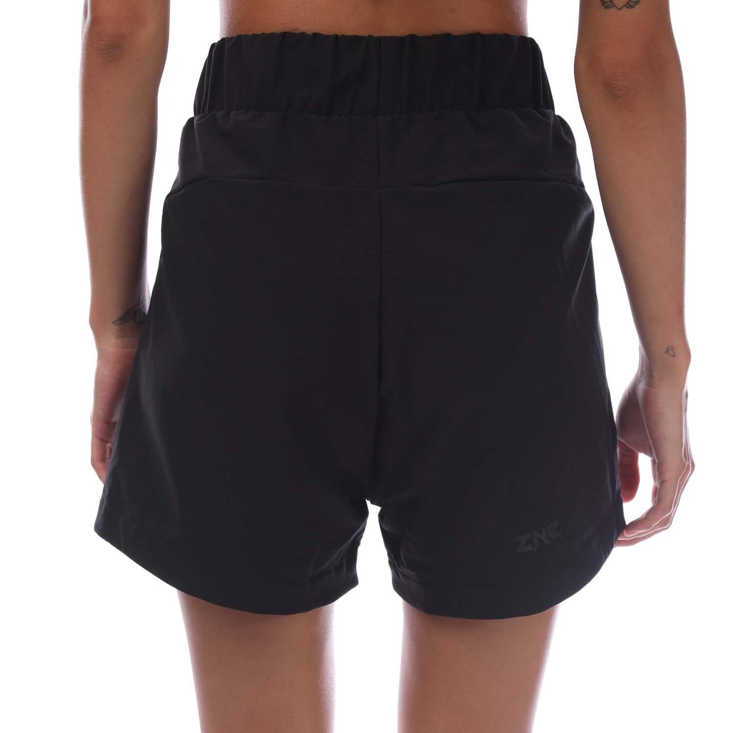 Black - Back - Adidas Womens-Ladies Z.N.E. Woven Shorts