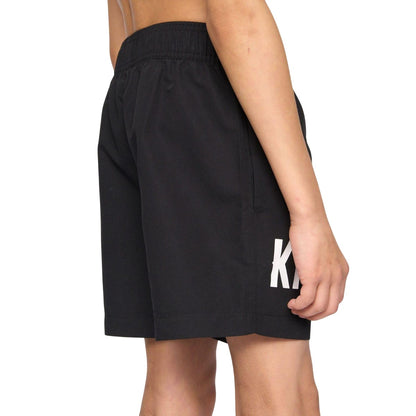 Black - Back - Kings Will Dream Boys Tagged Swim Shorts
