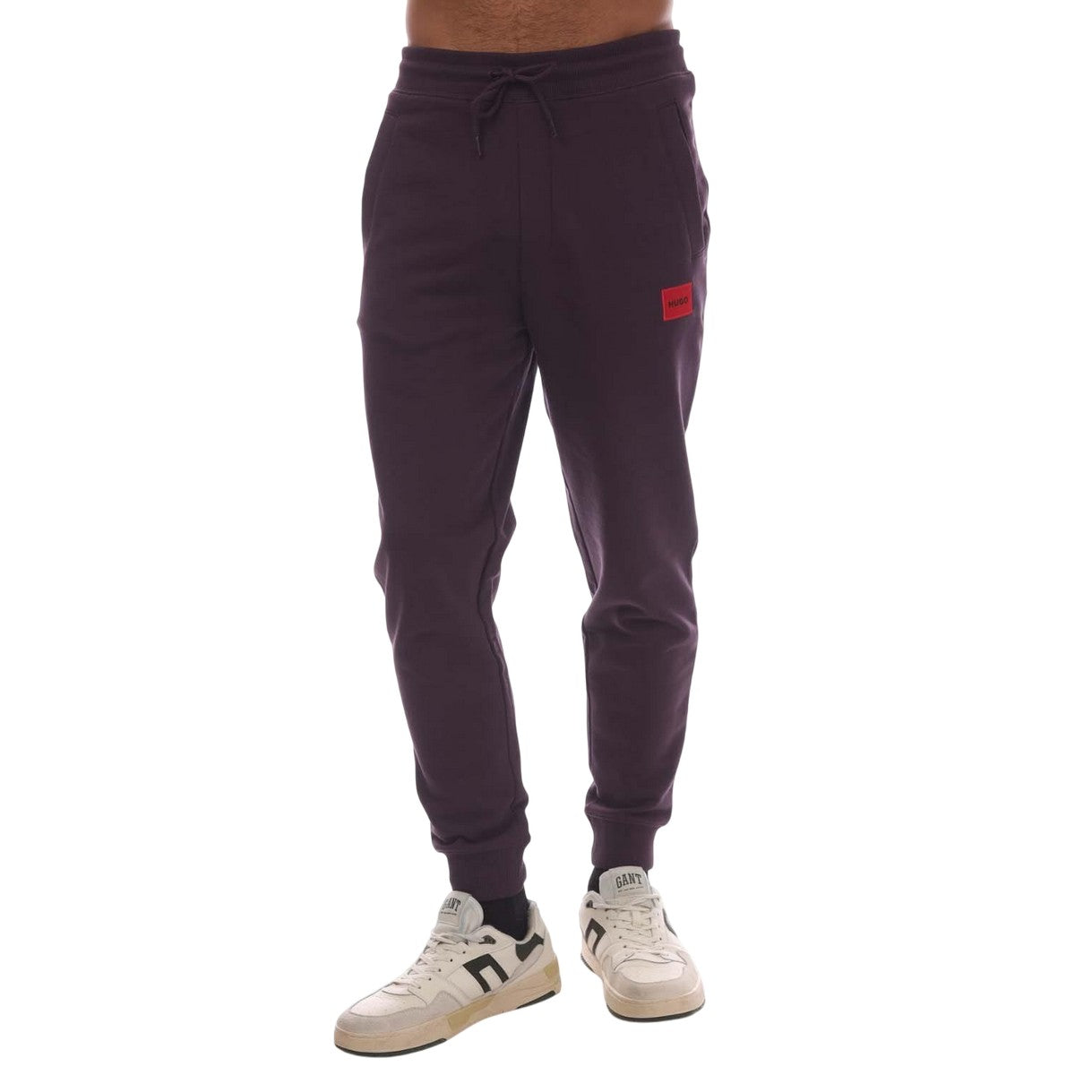 Purple - Front - Hugo Mens Red Logo Jogging Bottoms