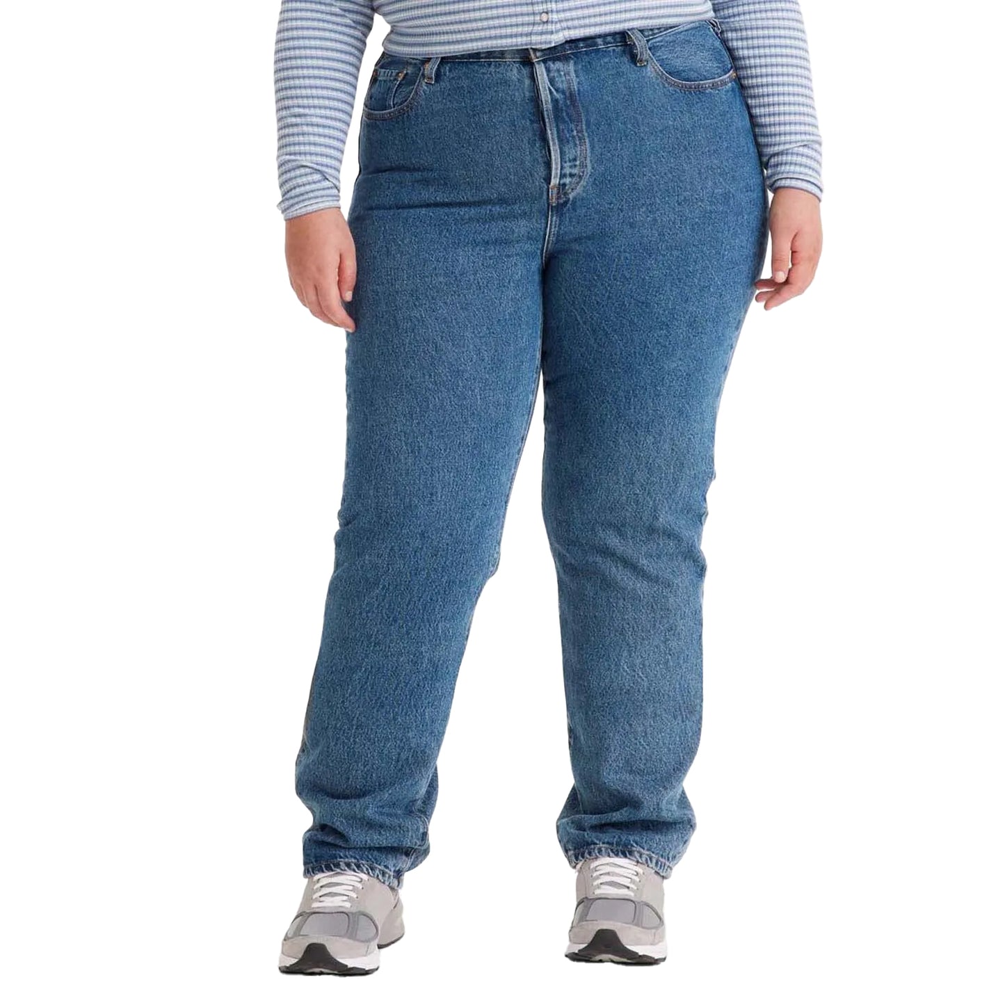 Denim - Side - Levis Womens-Ladies 501 Original Plus Jeans