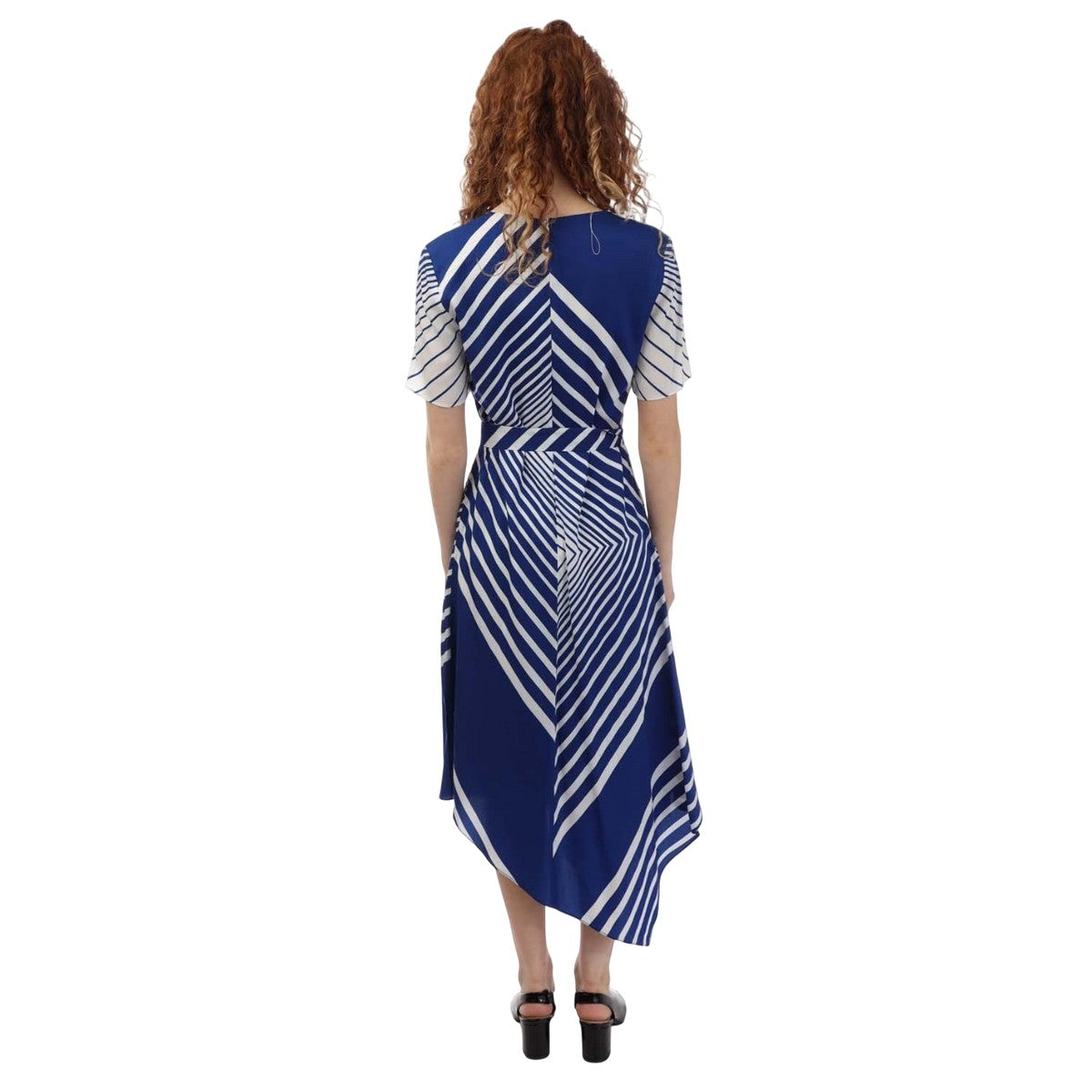 Blue-White - Back - Boss Womens-Ladies Divanka Casual Dress
