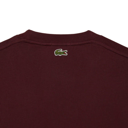 Maroon Red - Side - Lacoste Unisex Adult Signature Cotton T-Shirt