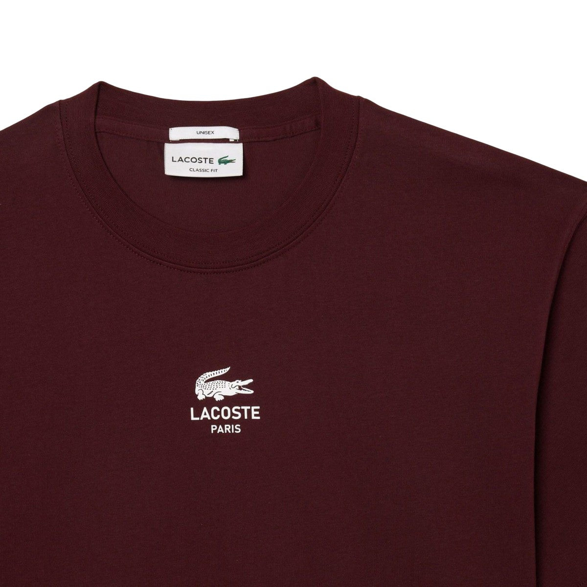 Maroon Red - Lifestyle - Lacoste Unisex Adult Signature Cotton T-Shirt