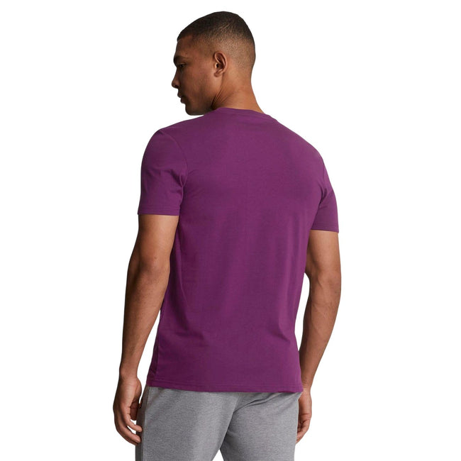 Purple - Back - Lyle & Scott Mens Martin T-Shirt