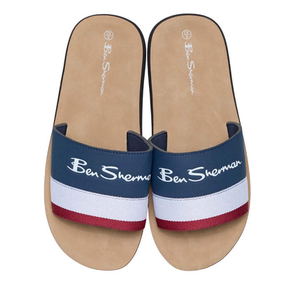 Blue-White-Red - Side - Ben Sherman Mens Ormond Slides