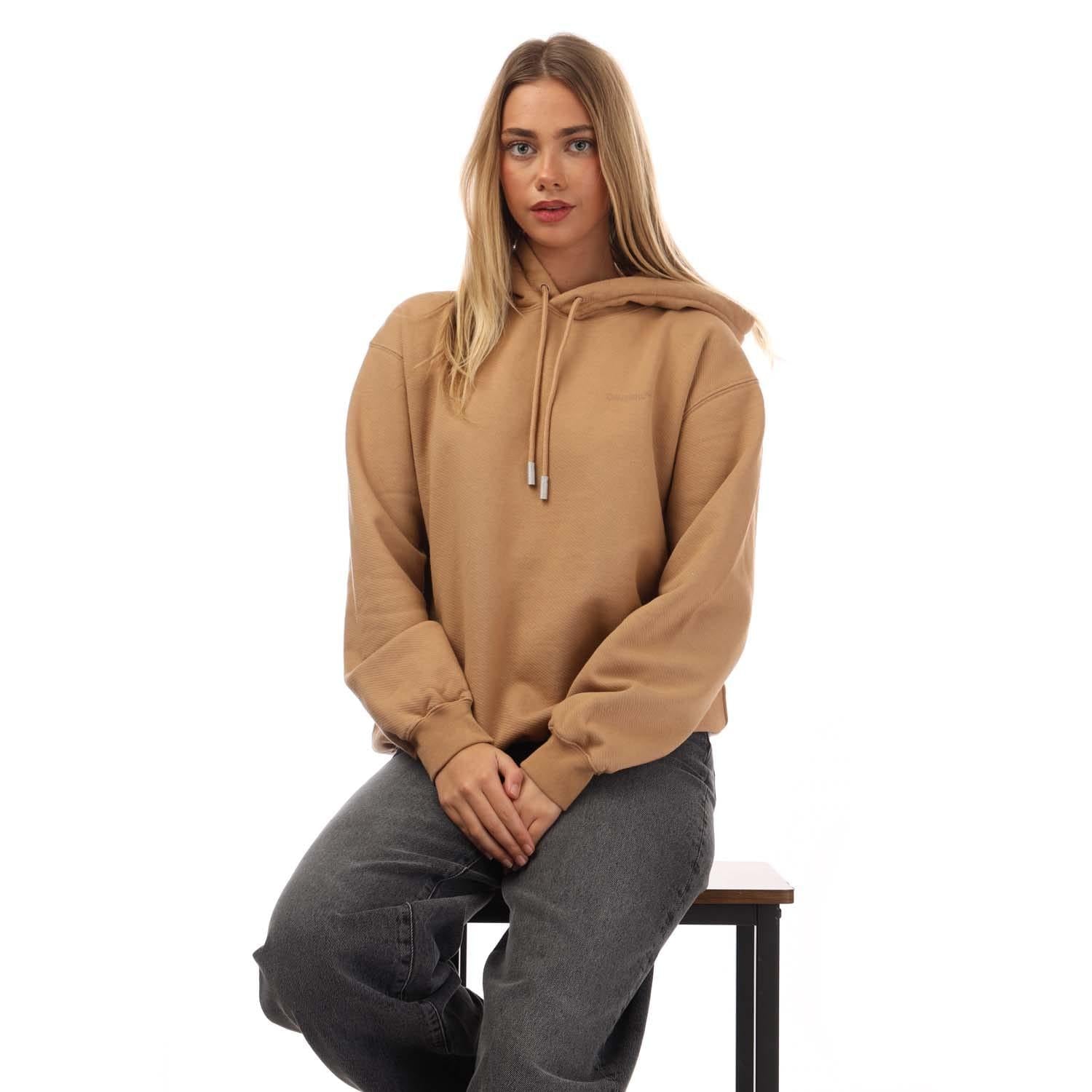 Brown - Lifestyle - Off White Womens-Ladies Diagonal Regular Hoodie