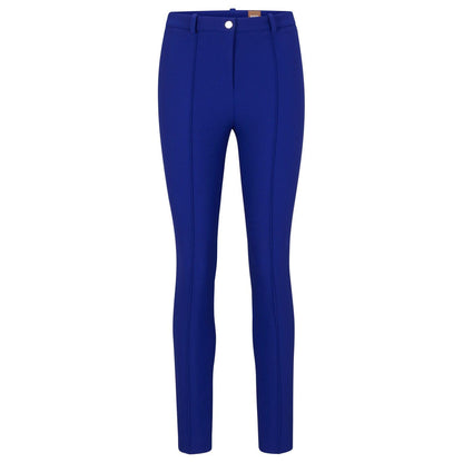 Blue - Front - Boss Womens-Ladies Tanaina3 Slim Trousers