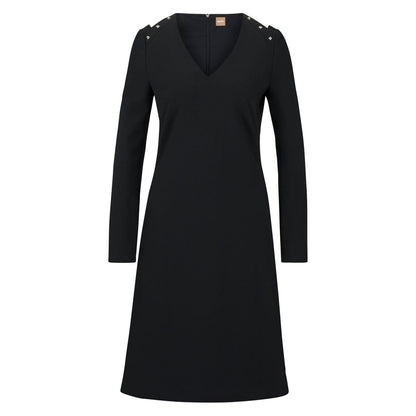 Black - Front - Boss Womens-Ladies Dariva Casual Dress