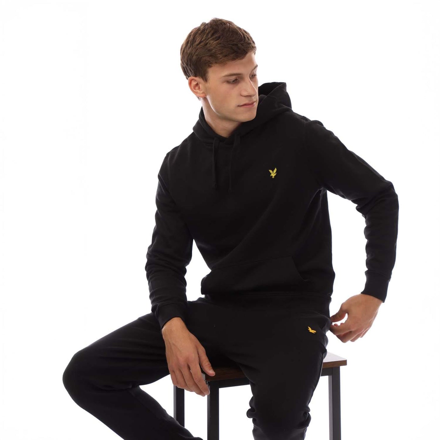 Black-White - Lifestyle - Lyle & Scott Mens 1874 Vertical Hoodie