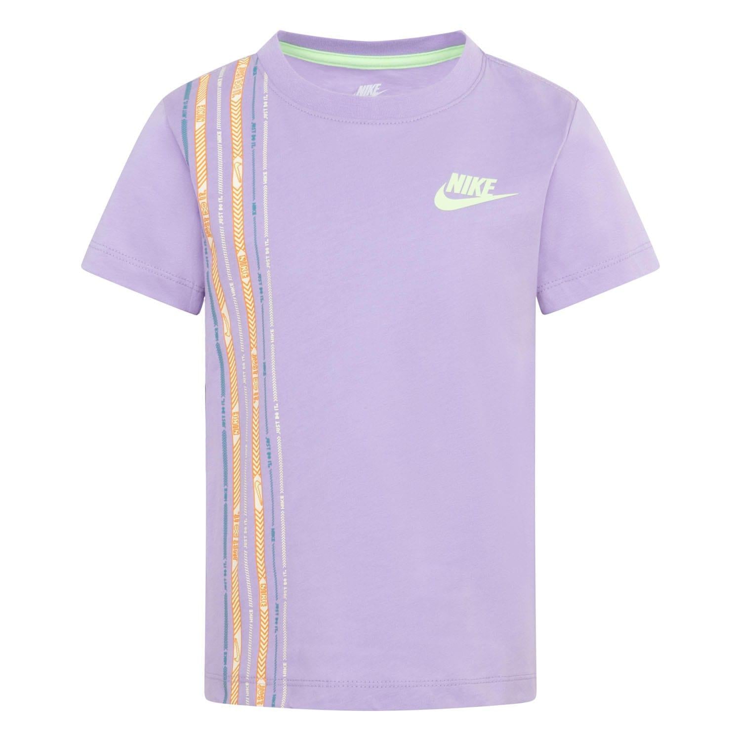 Purple - Front - Nike Girls Happy Camper T-Shirt