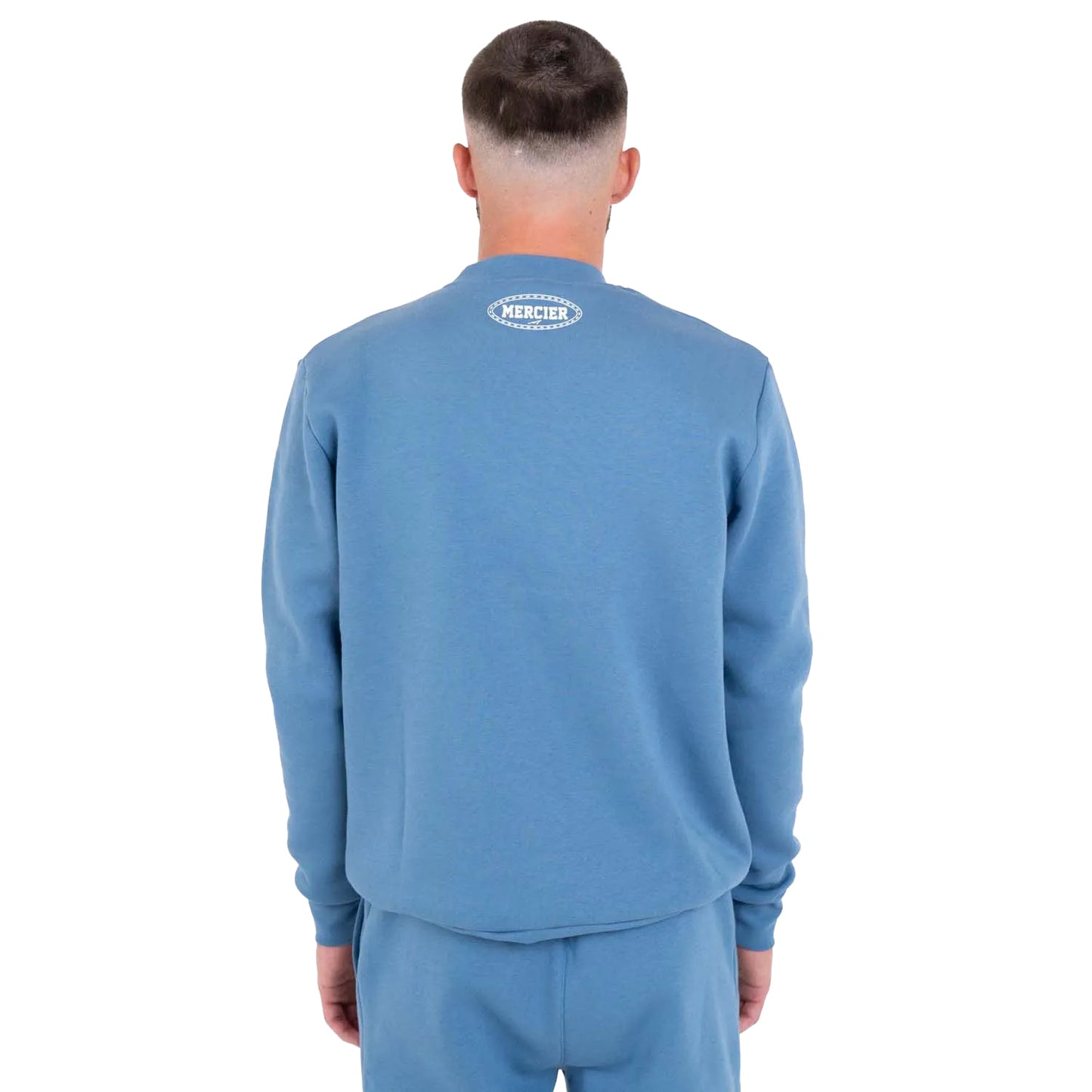 Blue - Back - Mercier Mens Anonymous Crew Neck Sweatshirt