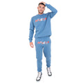 Blue - Side - Mercier Mens Anonymous Crew Neck Sweatshirt