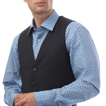 Navy - Side - Hugo Boss Mens Vin194 Waistcoat