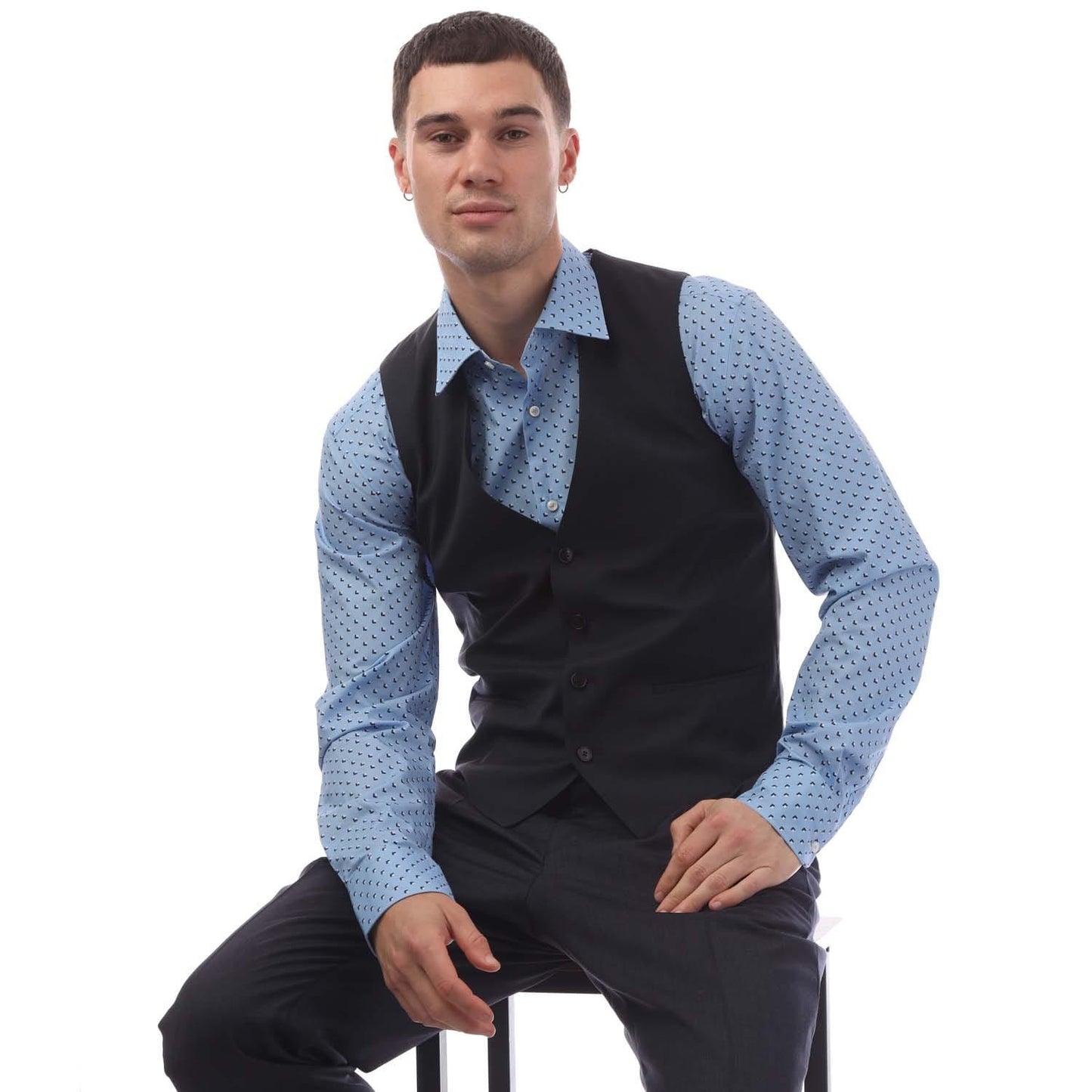 Navy - Lifestyle - Hugo Boss Mens Vin194 Waistcoat