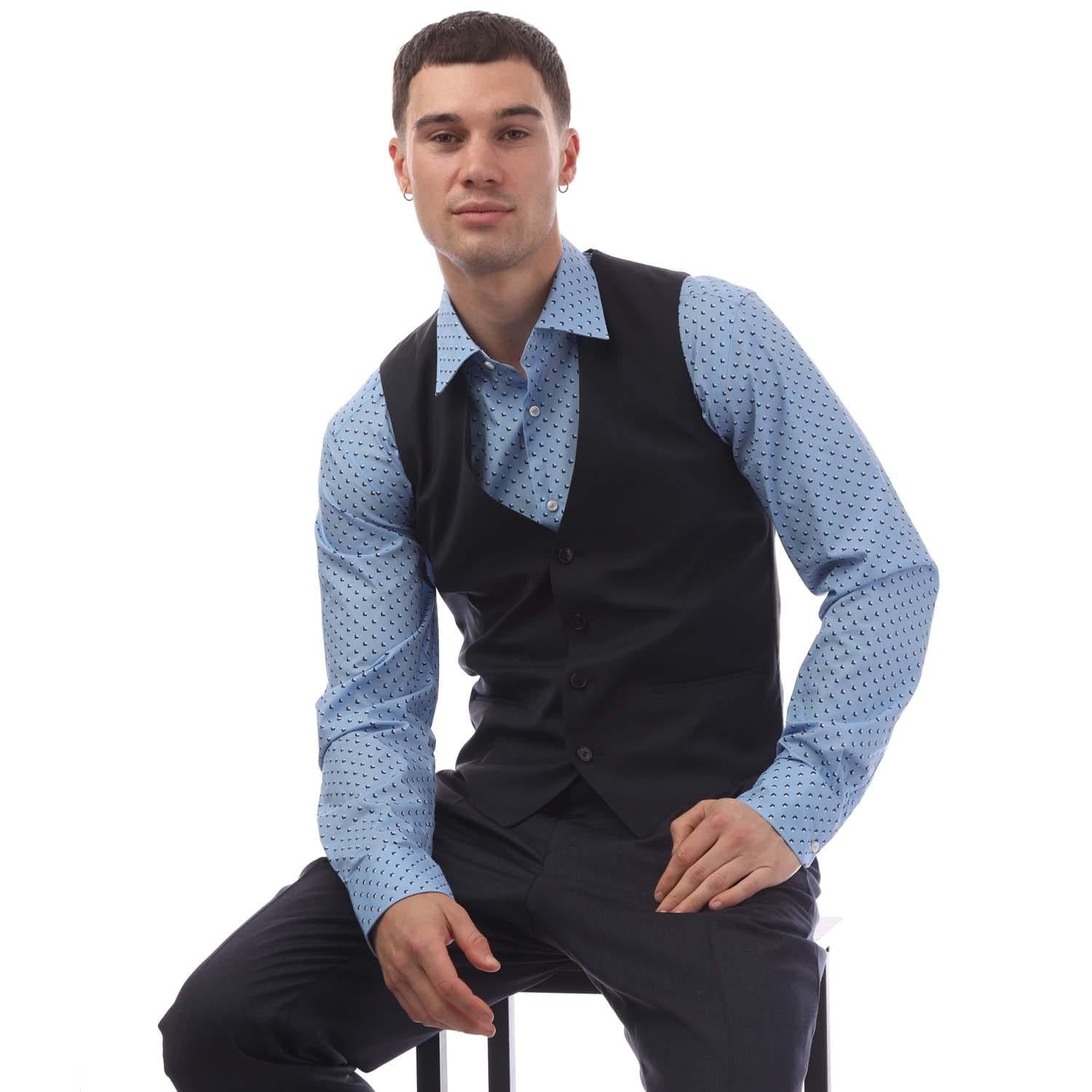 Navy - Lifestyle - Hugo Boss Mens Vin194 Waistcoat