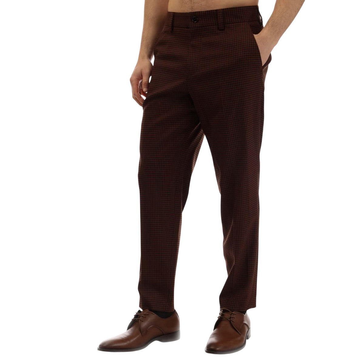 Brown - Side - Boss Mens Perin3 Trousers