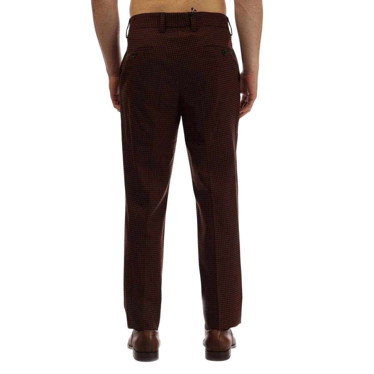 Brown - Back - Boss Mens Perin3 Trousers